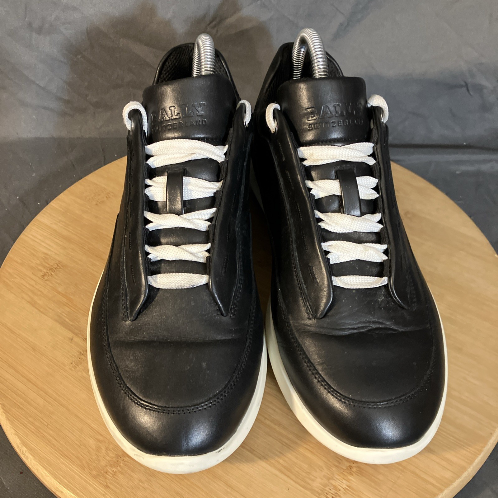 Bally Avier Sneakers Womens 8/39 Mens 6 UK 5 Black Leather Lace Up Shoes