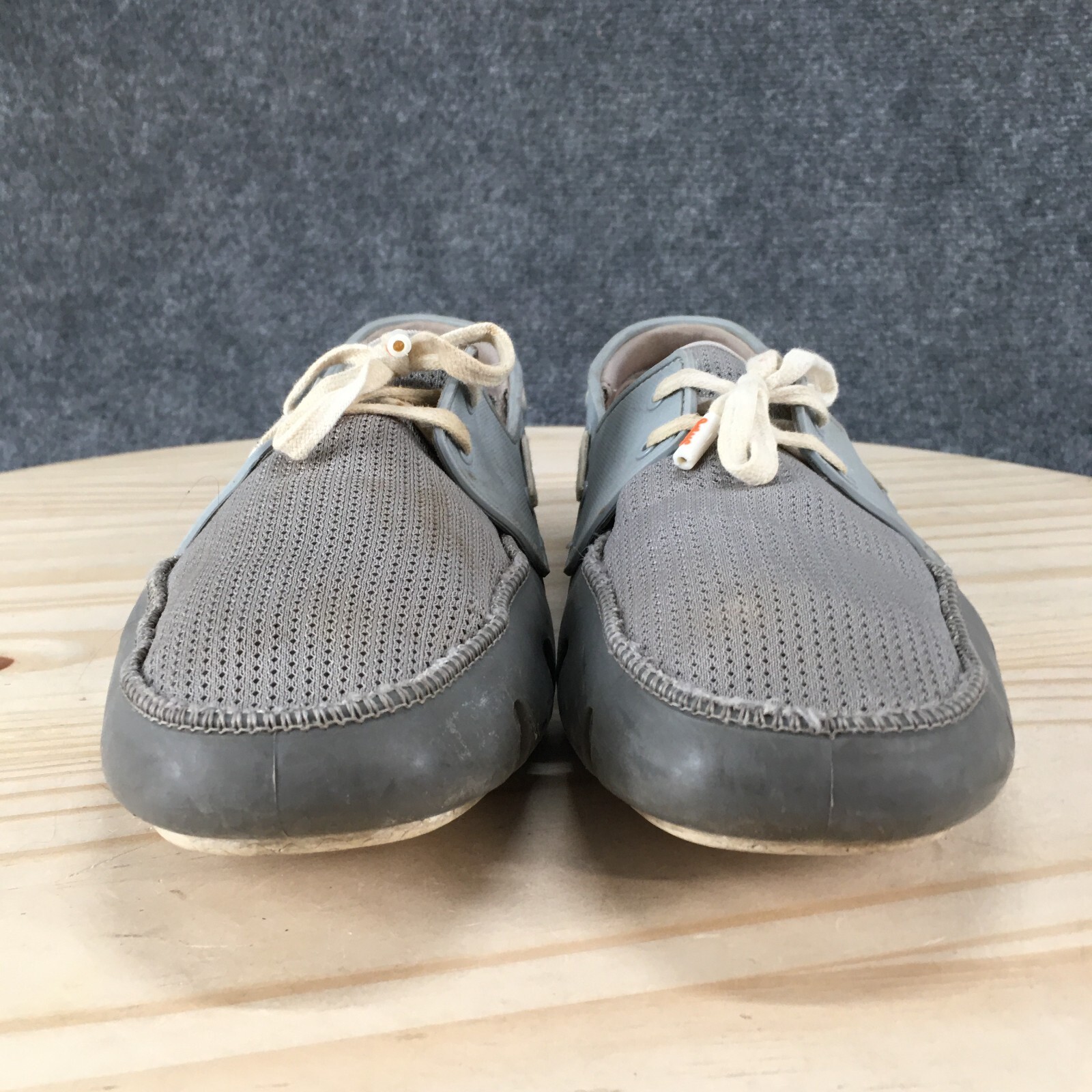 Swims Shoes Womens 9 Sport Loafers Gray Perforated Lace Up Comfort Casual Flats