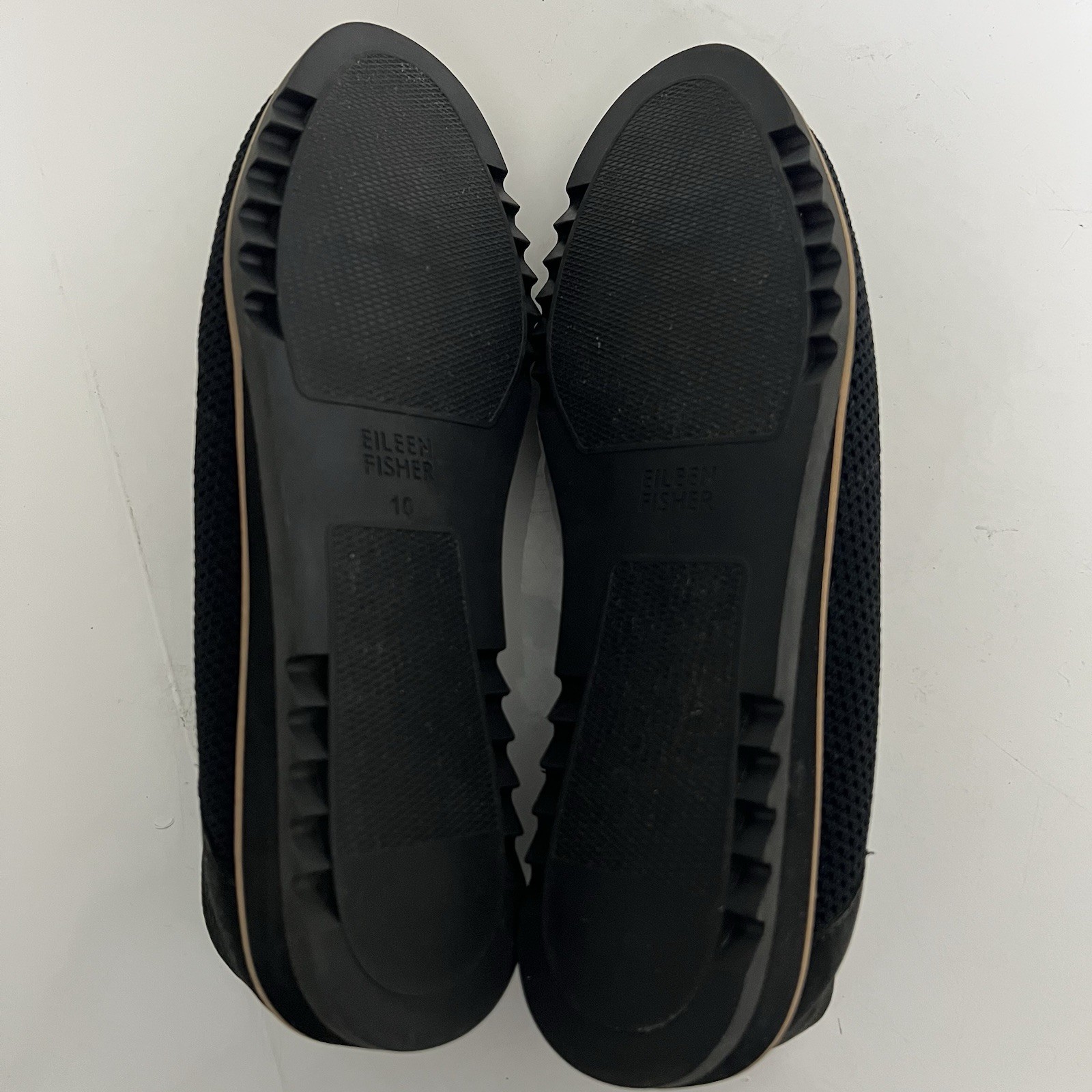 Eileen Fisher Emery Loafer Stretch Jersey Knit & Suede Slip on Shoes Size 10