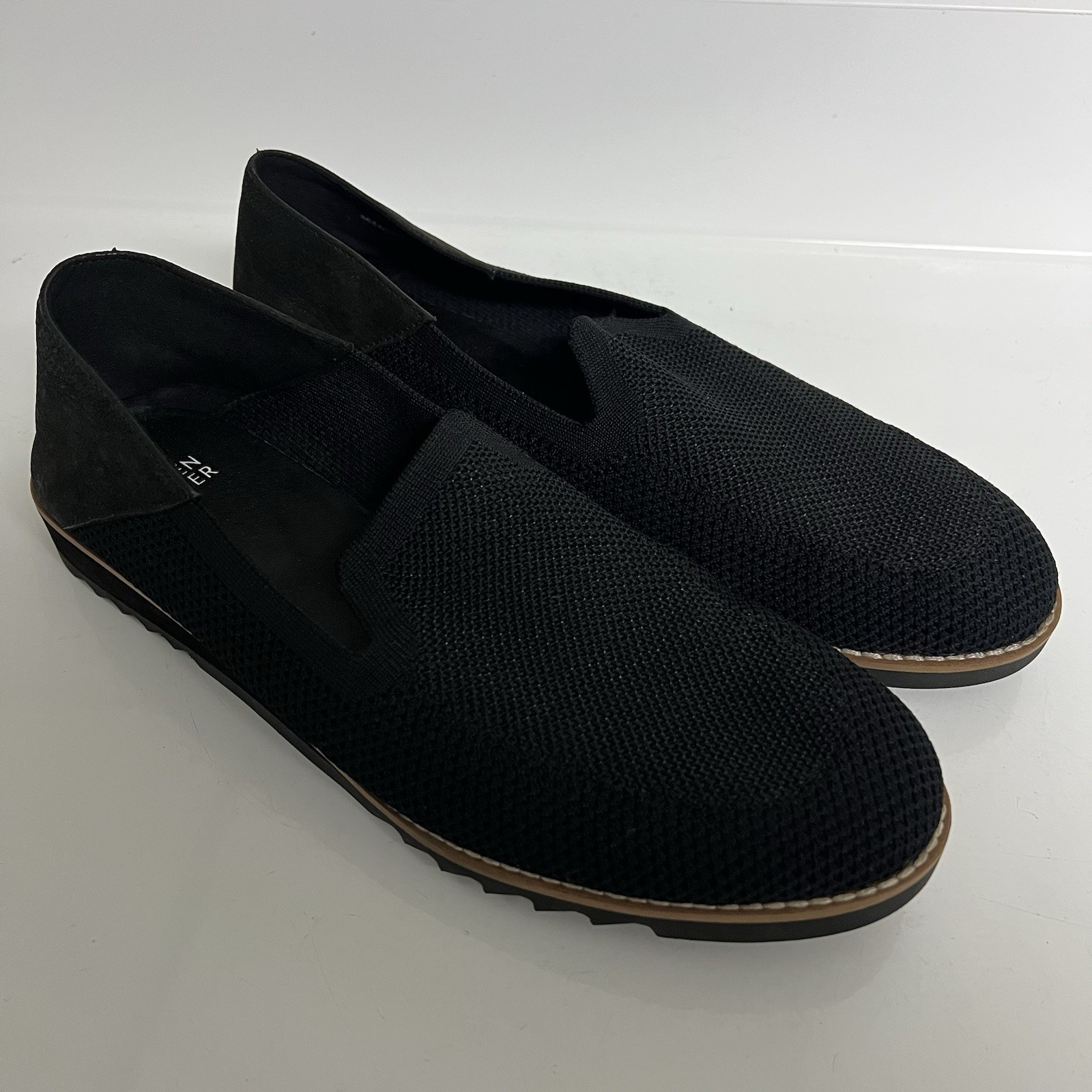 Eileen Fisher Emery Loafer Stretch Jersey Knit & Suede Slip on Shoes Size 10