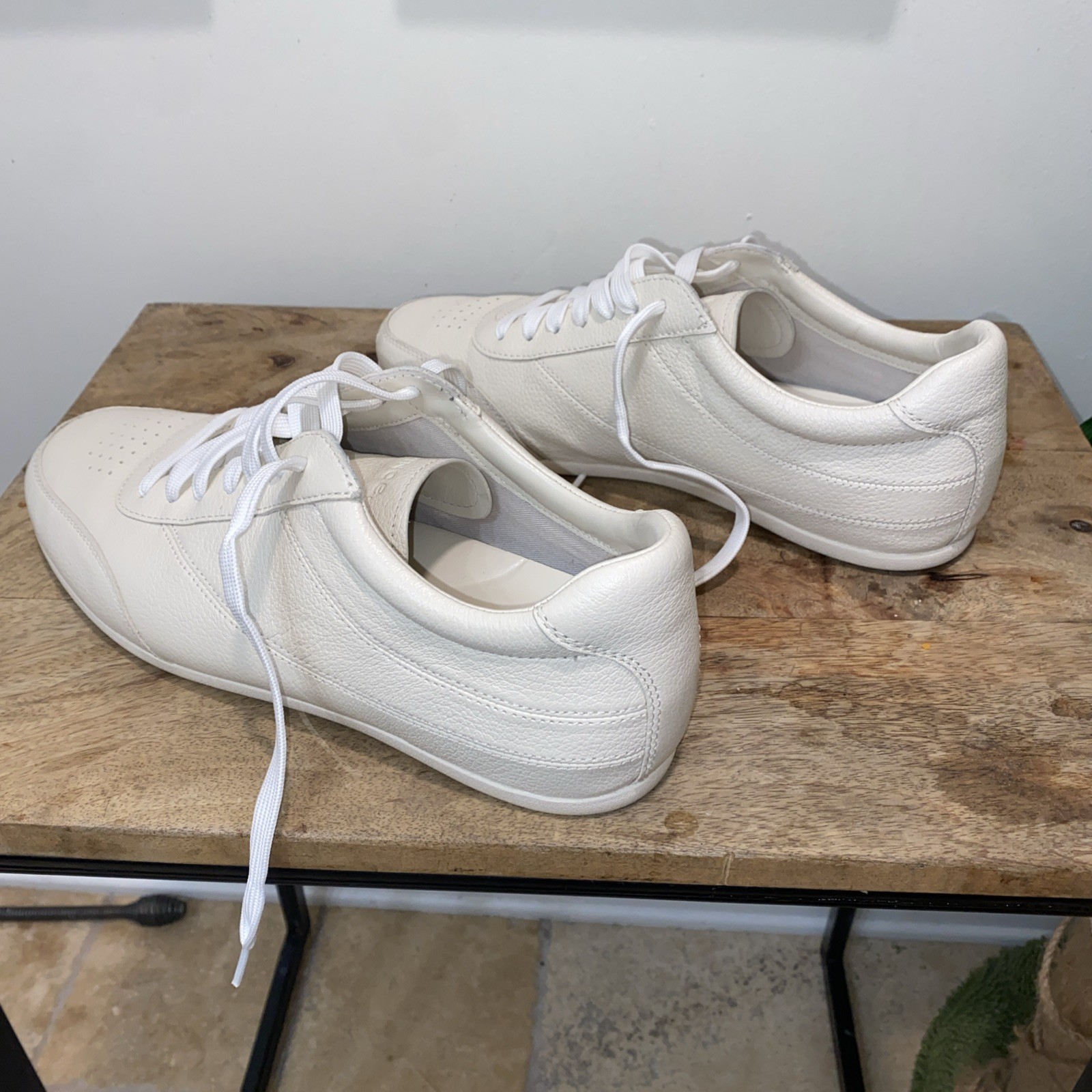 Vince, Leather Trainer Shoes, White, US 10.5 Eur 44.5