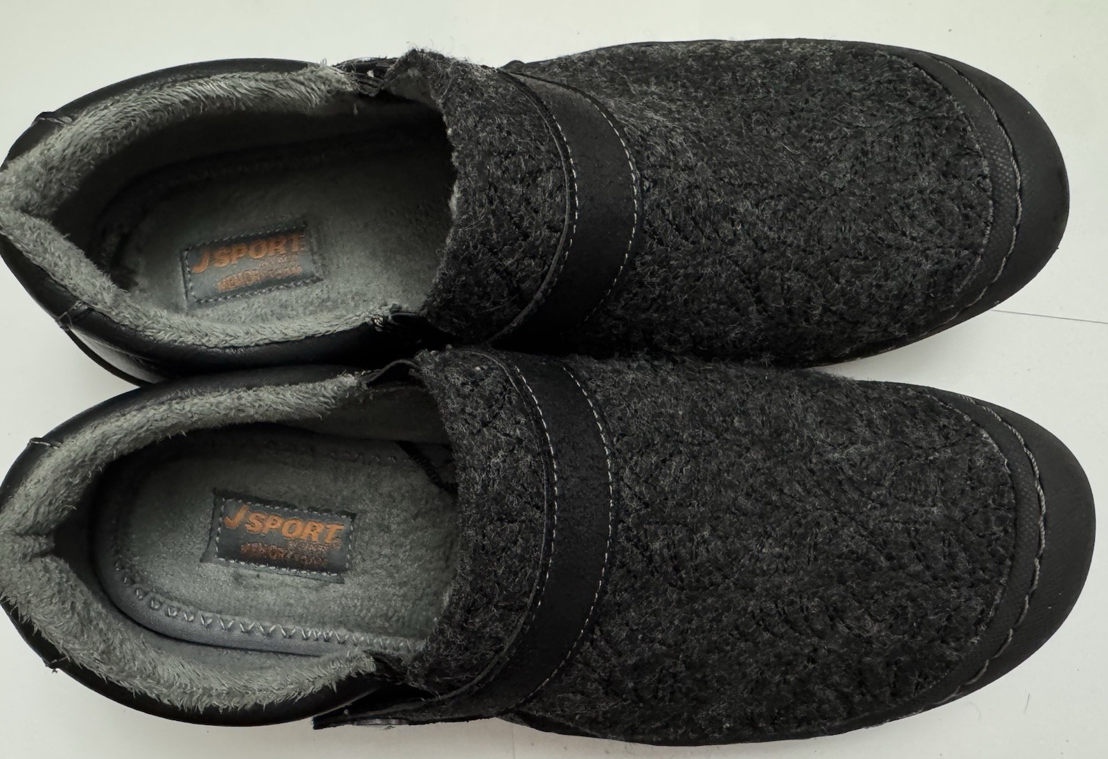 JSport by Jambu “Blair” Wool Slip-On Shoes, Women’s 10M Black, Comfort Clog Like