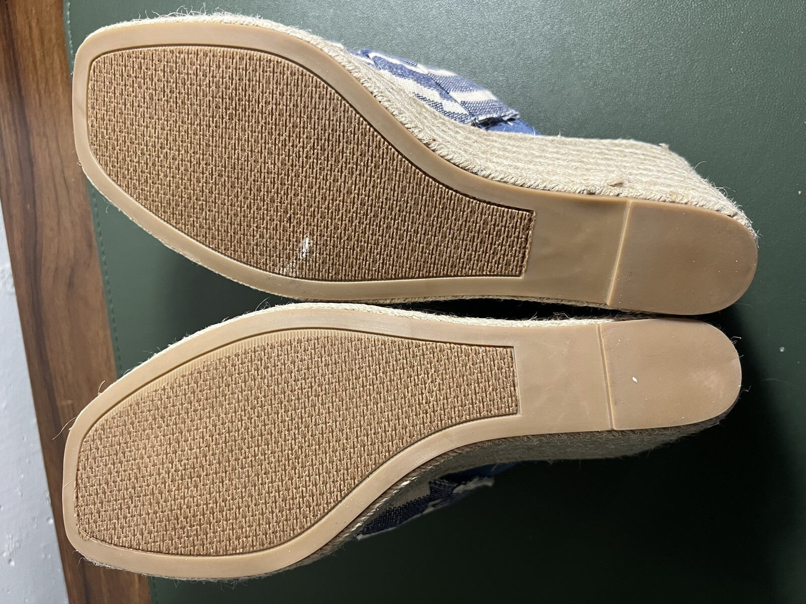 LONDON FOG Womens Heidi Espadrille Wedge Sandals w/ Knotty Bow Detail Size 9.5M