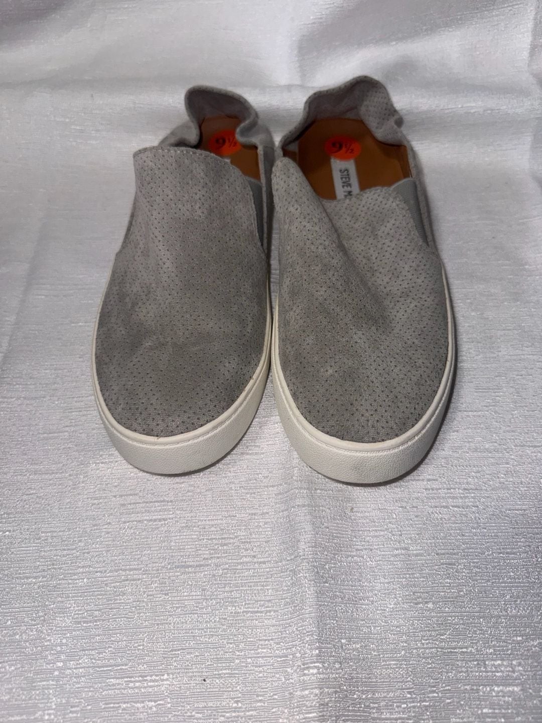 Steve Madden Fayna Perforated Gray Slip-On Sneakers