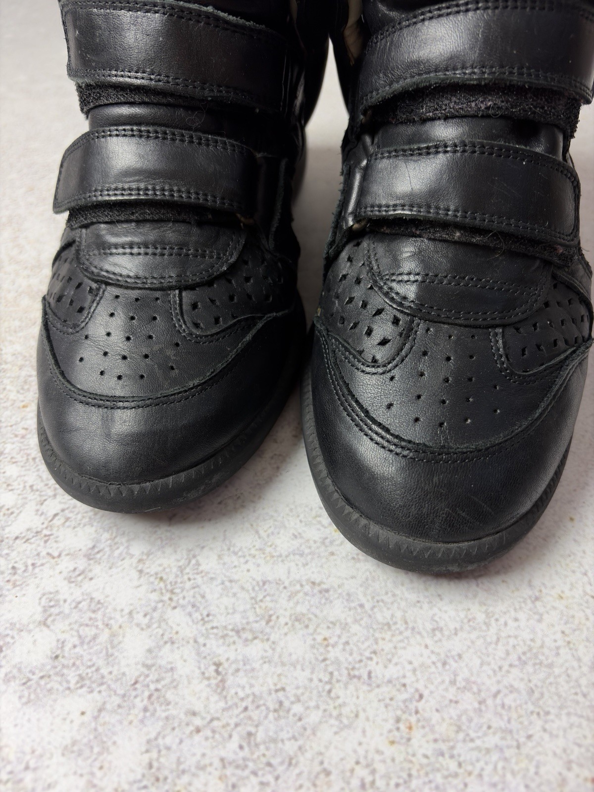 Isabel Marant Bekett High Top Leather Sneakers Black Size 10