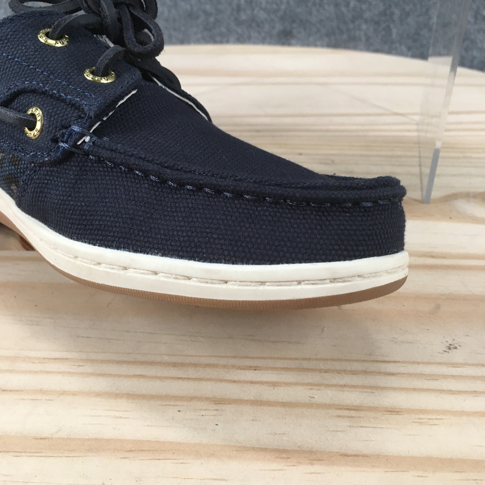 Sperry Top Sider Koifish Boat Shoes Womens 8 Lace Up Casual Canvas Blue STS87082