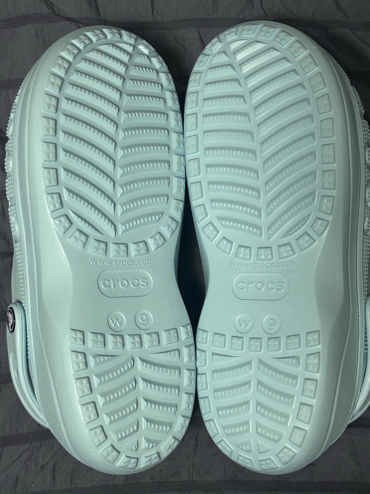 Crocs Baya Platform Clogs Seafoam Womens Sz 9 Beach Walking Park Pool Snap Back
