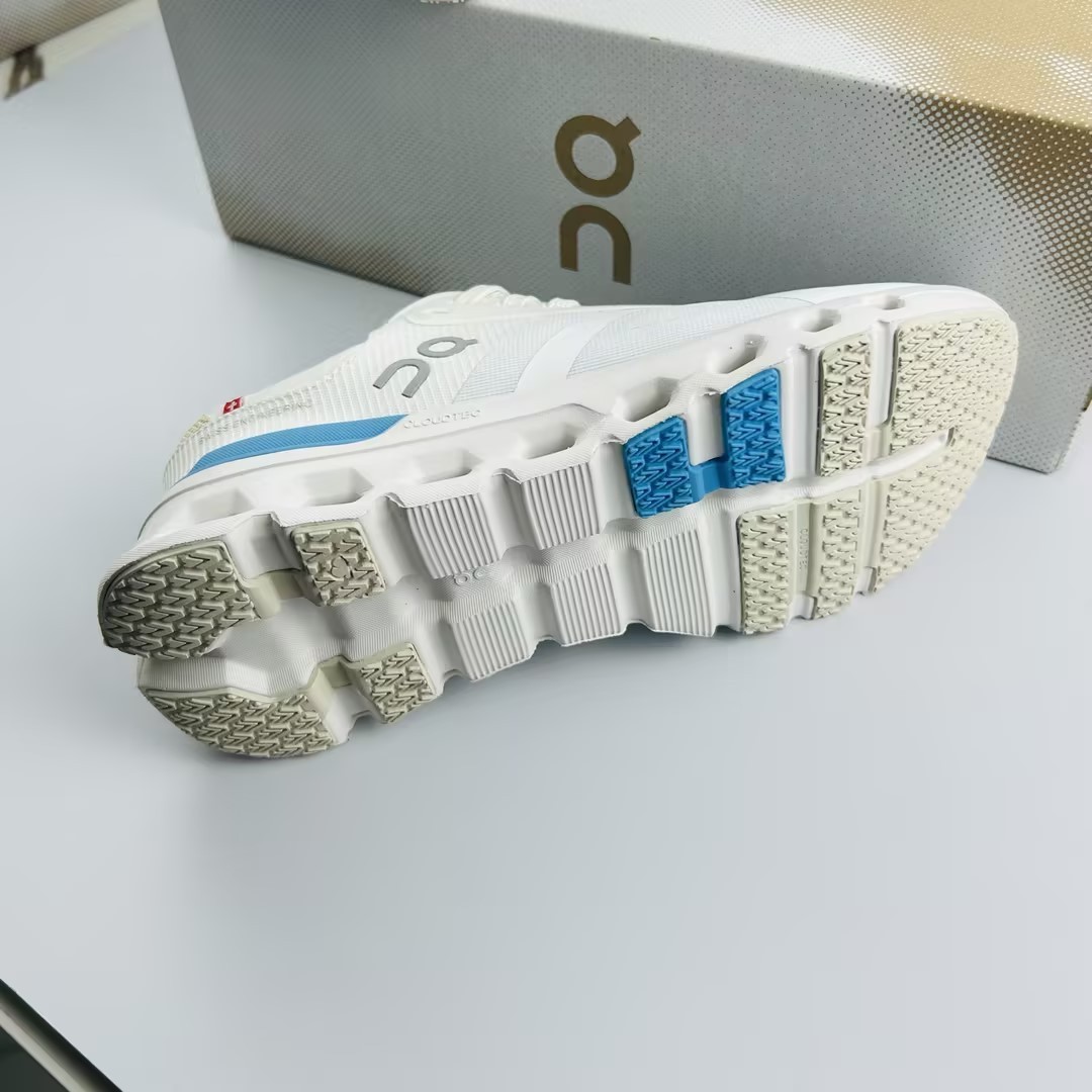 On Cloudrunner 2 Women’s White Blue Lace Up Breathable Running Shoes Size 6-9.5