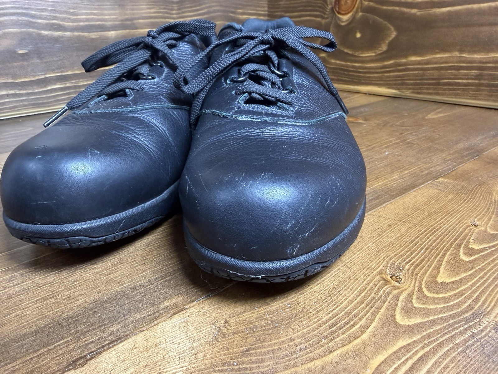 SAS LIBERTY NON SLIP LACE UP SHOES WOMEN’S BLACK LEATHER SIZE 9.5W 2160142