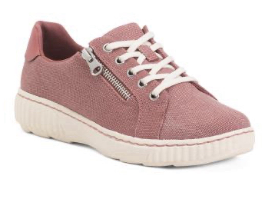 NEW Clarks Collection Caroline Echo Lace Up Sneakers Natural 8.5/M