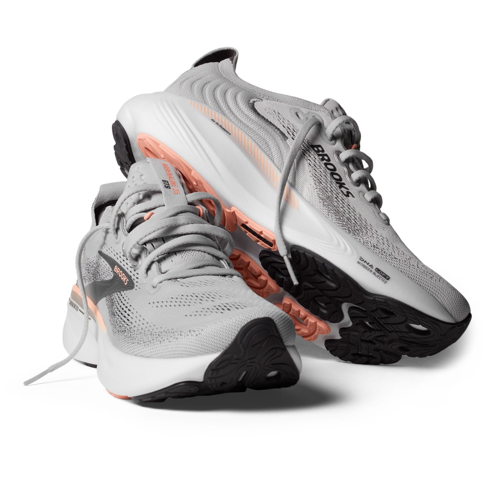 Brooks Adrenaline GTS 25 Road-Running Shoes – Women’s, Color: Grey/Blackened Pea