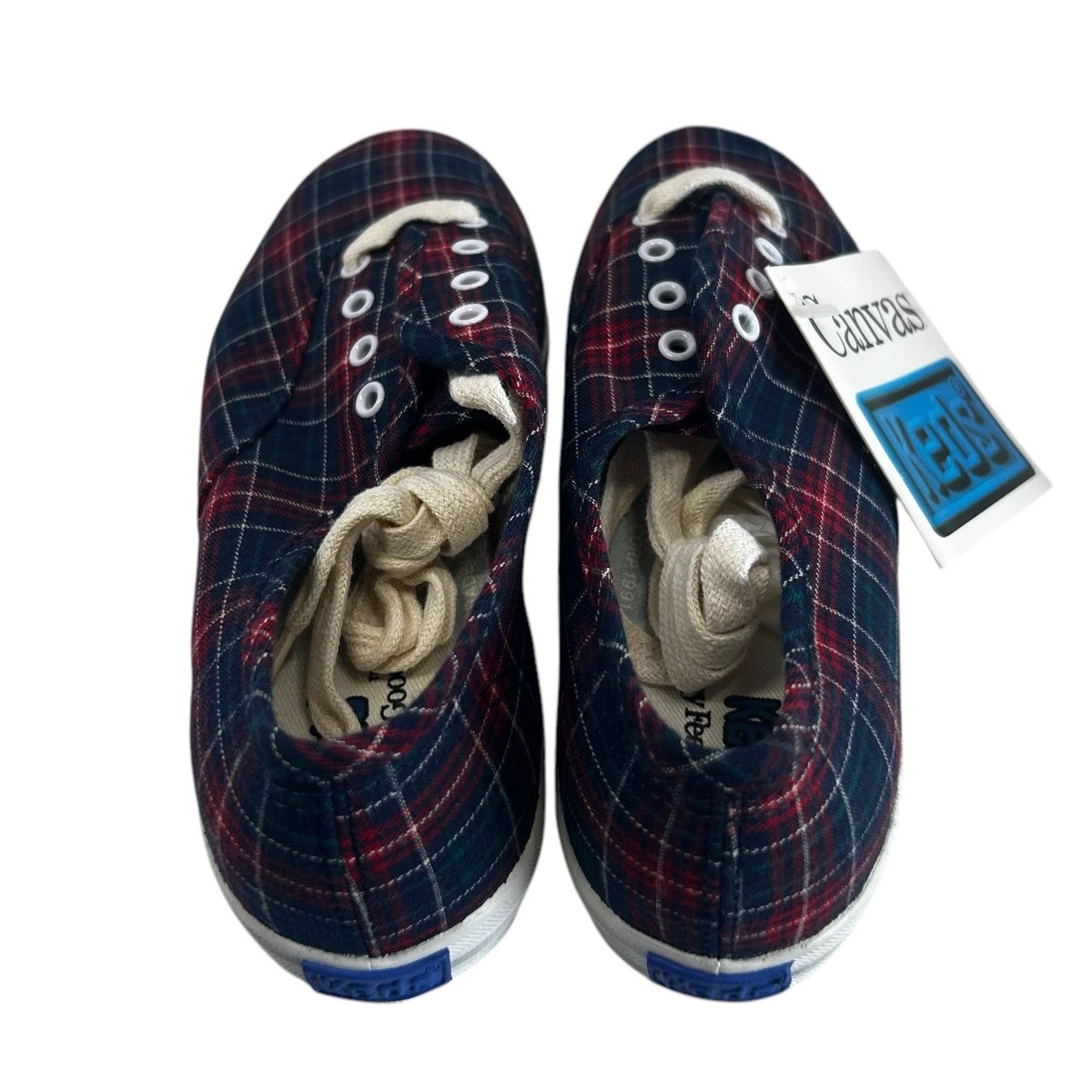 Keds Originals Champion Oxford Plaid Red Blue Green Womens 6.5 New Vintage NOS