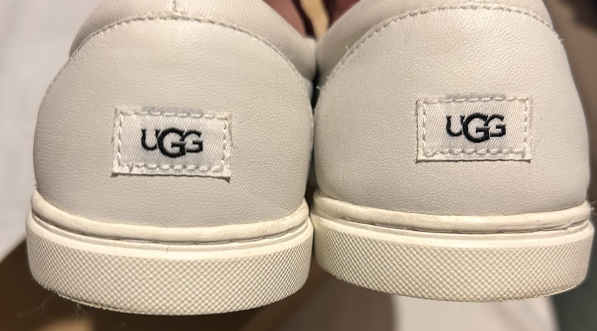 UGG Womens KITLYN White Color Leather Slip Ons Comfort Shoe ,US 10 UK 8 EU 41
