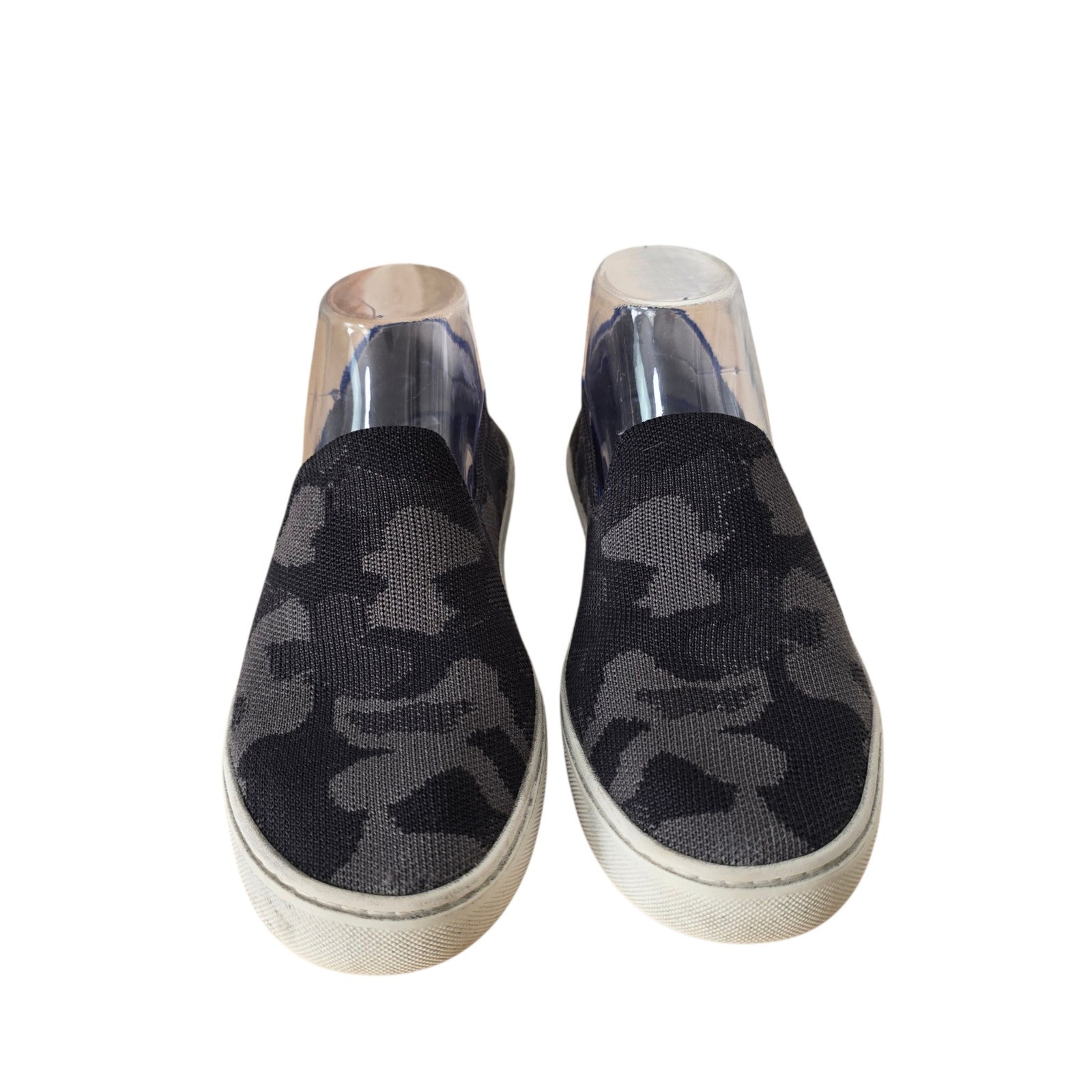 Rothys The Sneaker Grey Camo Slip On Knit Shoes Womens 7.5 Sustainable