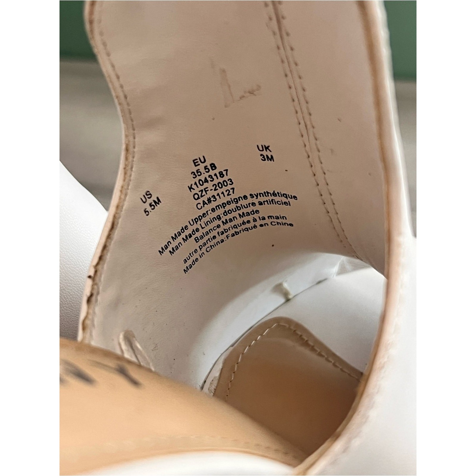 DKNY White Open Toe Block Heel Mule Sandals Size 5.5