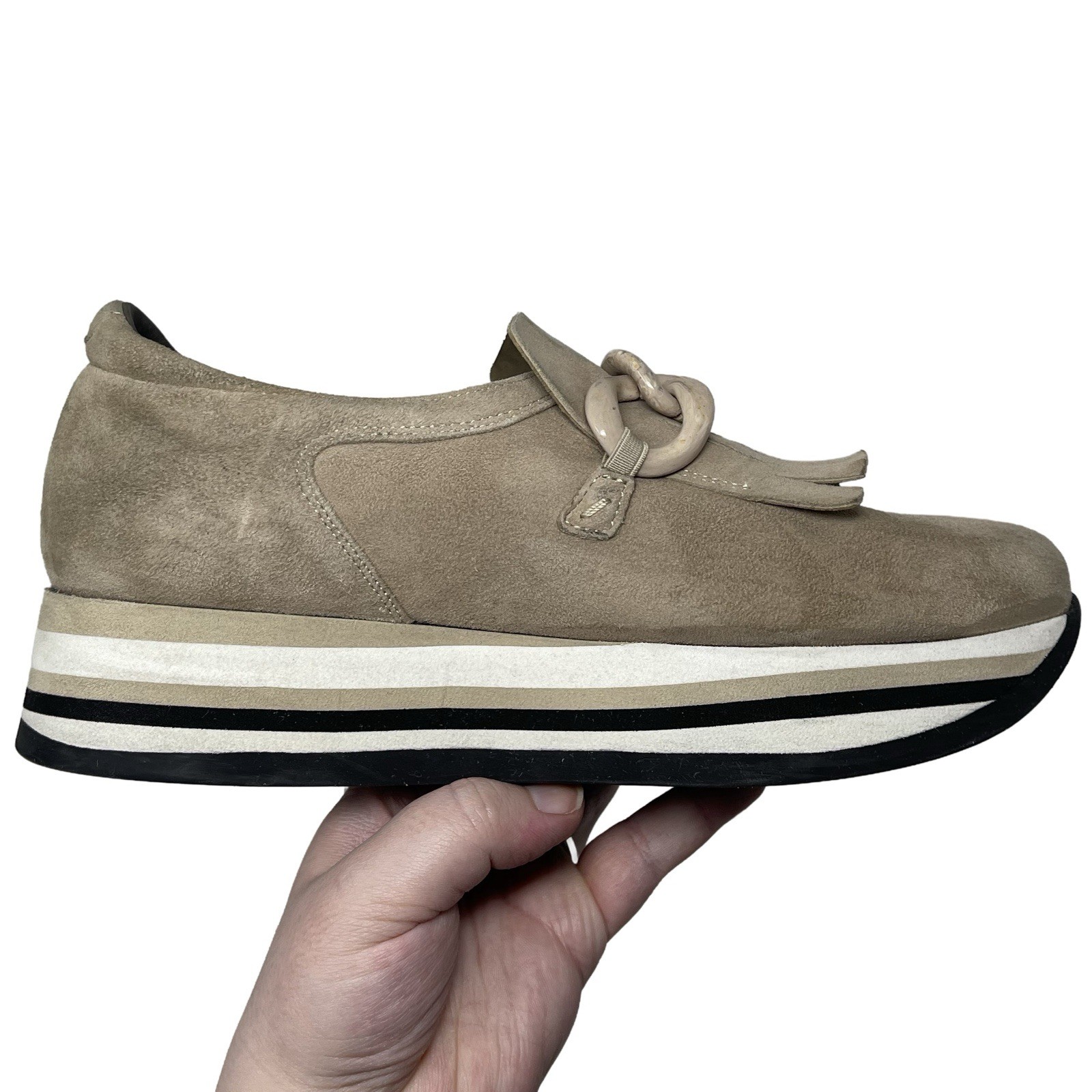 Softwaves “Adaya” Women’s Sneakers EU 39/US 8.5-9 Platform Beige Black White