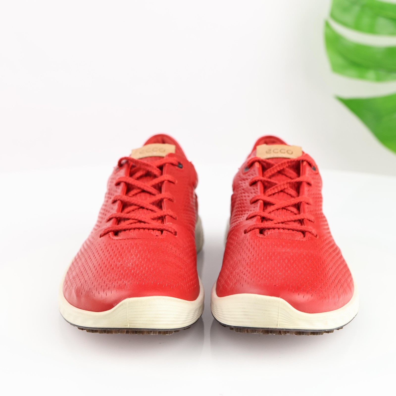ECCO Womens S-Lite Golf Shoe Size 41 10 Waterproof Red Leather Spikeless Sneaker