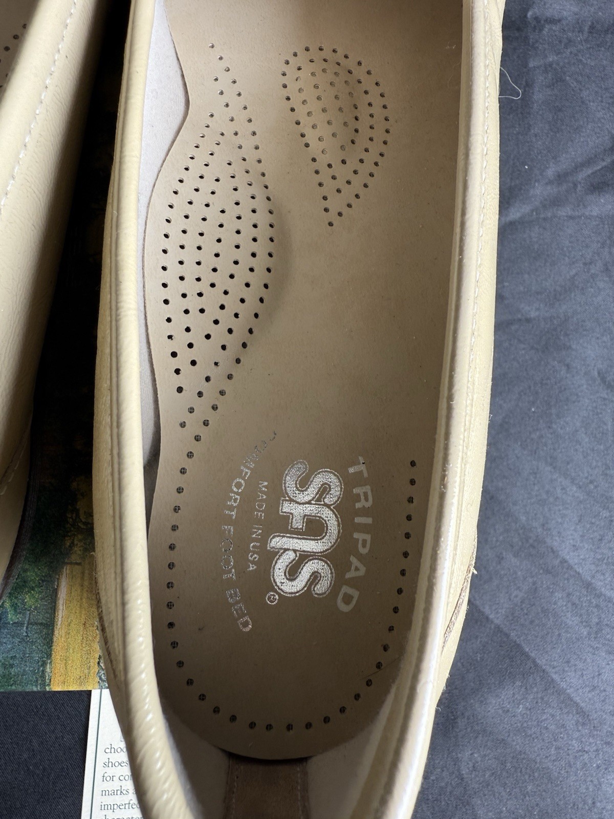 SAS Metro-P Women’s Bone White/Beige Leather Slip On Tripad Loafers Size 10.5-N.