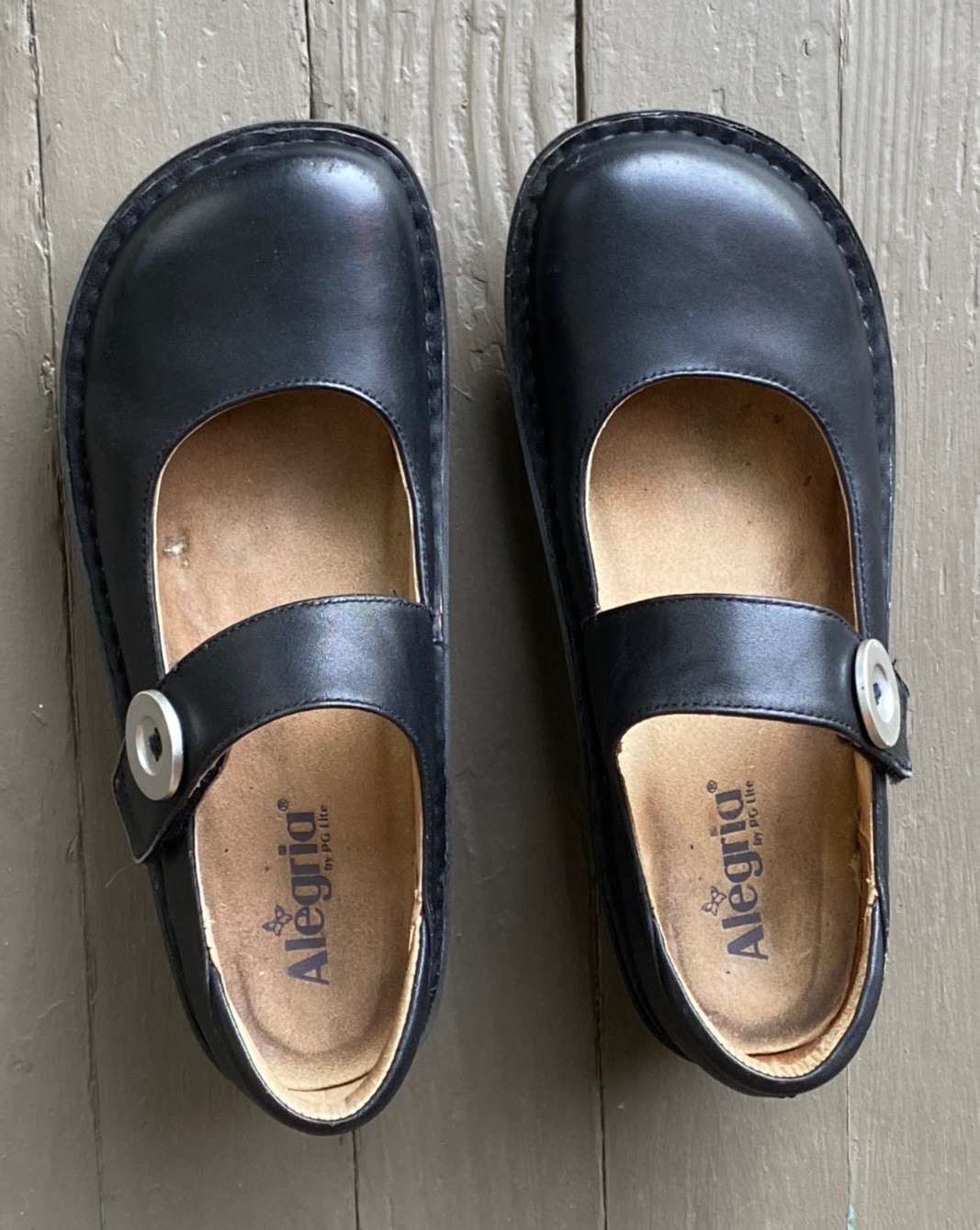 Alegria Paloma Black Nappa Leather Mary Jane Shoes Sz 41 / 1.5 – 11 comfort shoe
