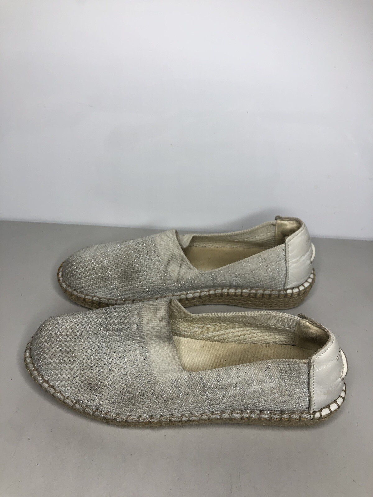 Cole Haan Cloudfeel Gray Knit SlipOn Espadrille Casual Shoes Women sz 7B US/38EU