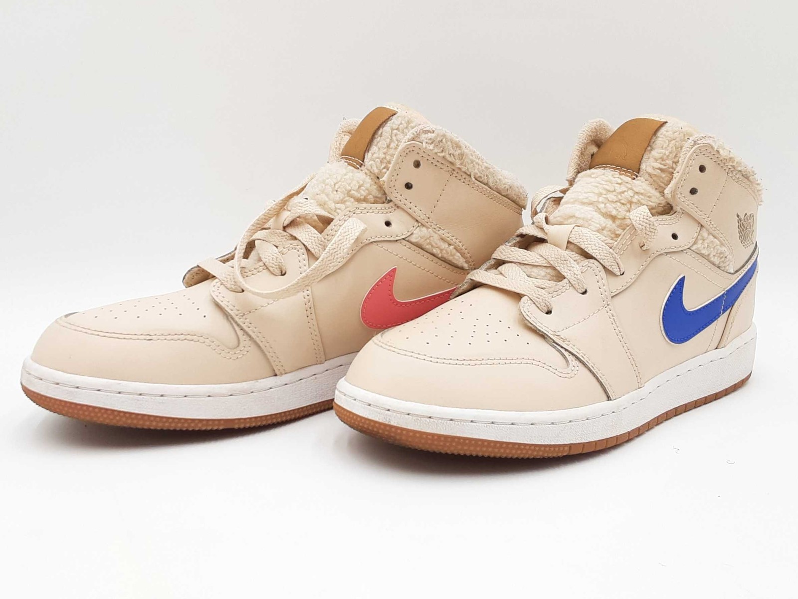 Air Jordan 1 Mid Utility Fleece Pearl White Do2207-264 Size 6y Sd0226oodu