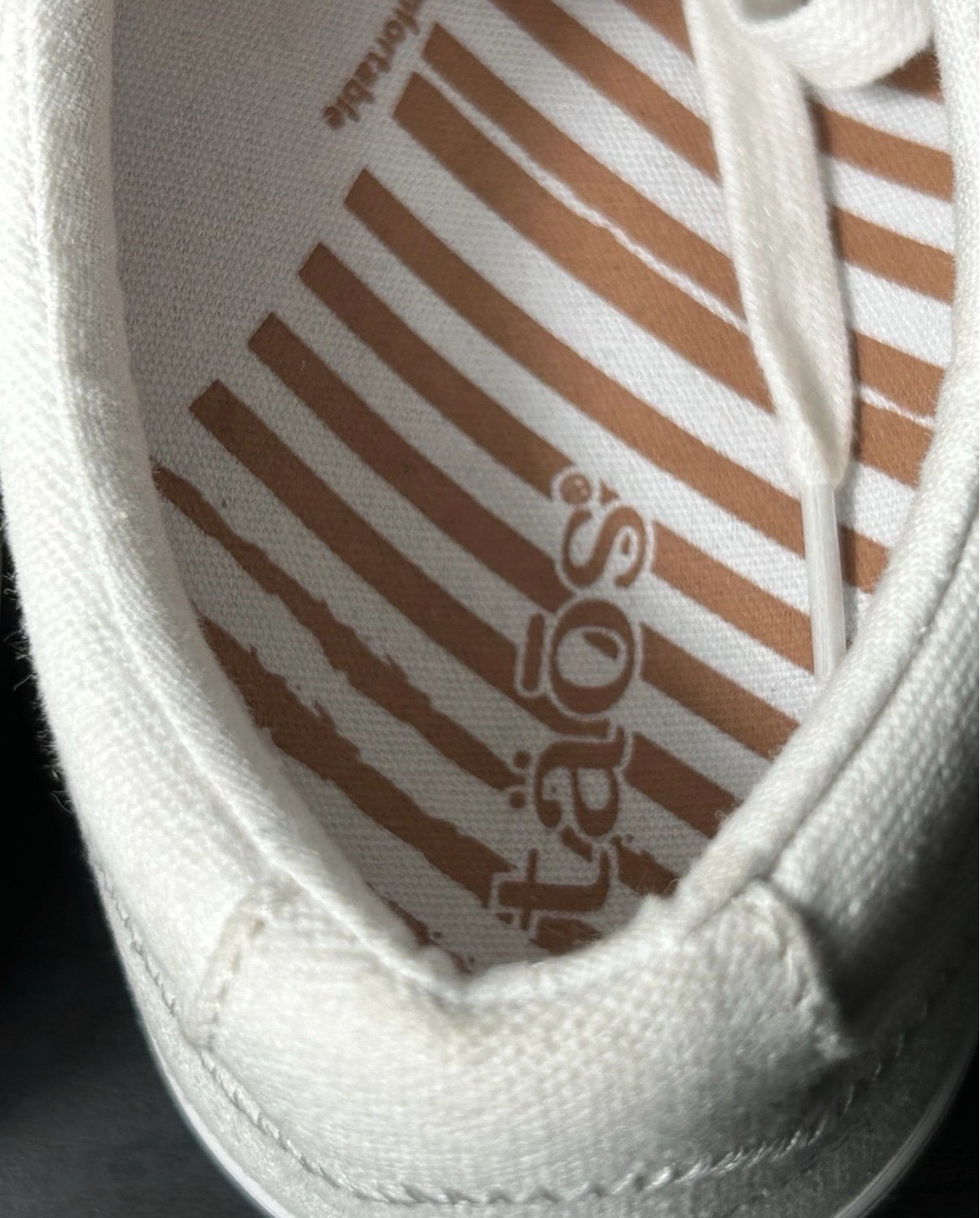Taos Footwear Z1740* Women’s White Canvas Plim Soul Casual Sneaker Size 11 M