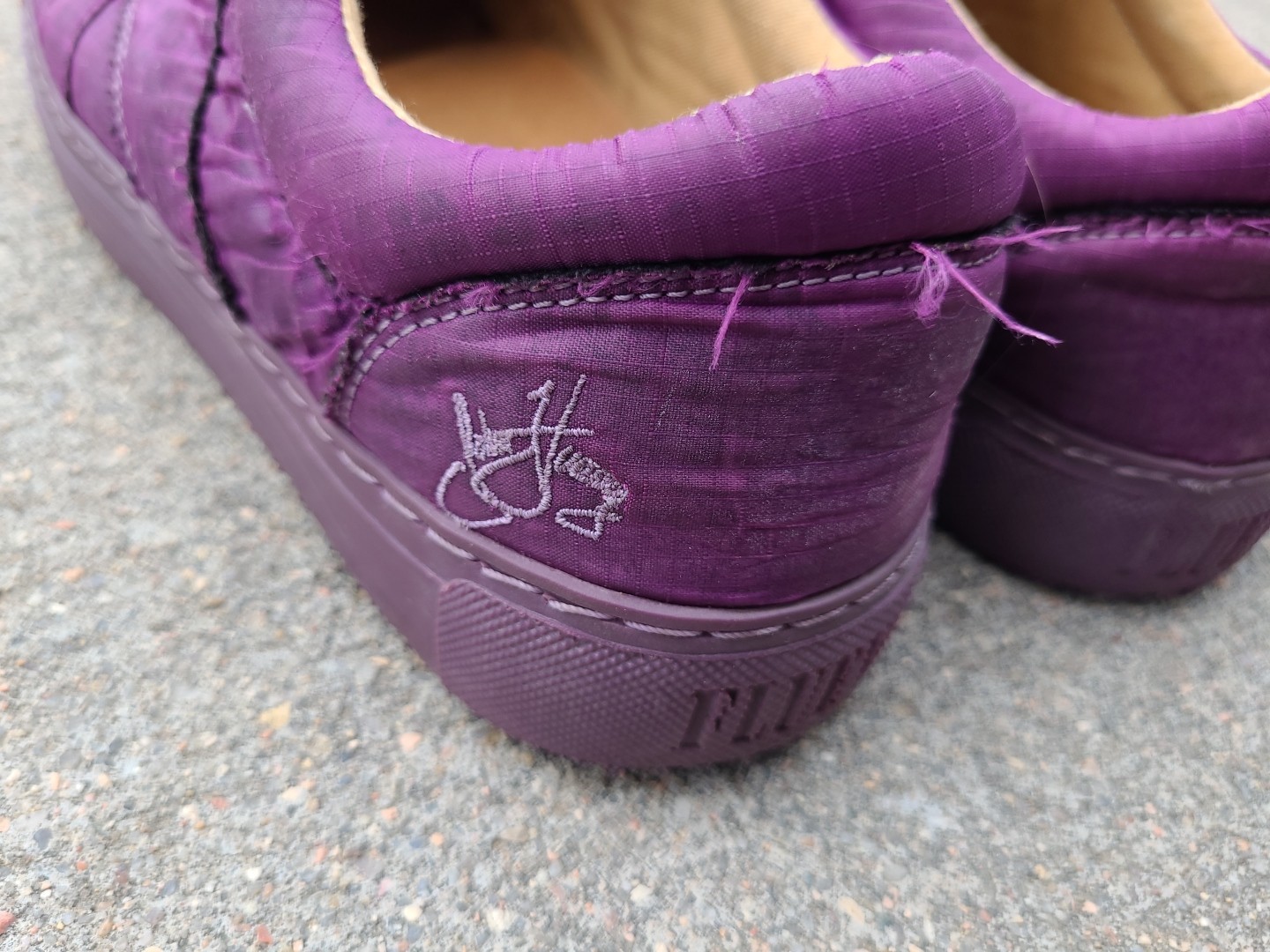 John Fluevog Lopro Leeside Lace-Up Sneaker Purple M5/W7 Read Description