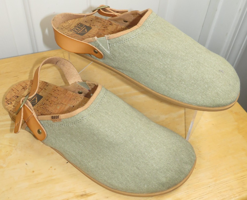 Reef Cushion Sage Slingback Clog Mules Light Green C18634 Women’s 11