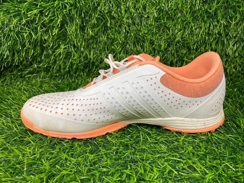 Adidas Lightweight Golf Shoes Women’s Size 9 White and Orange 2167