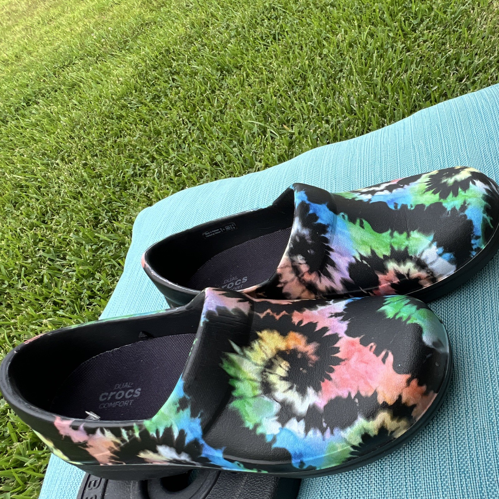 Crocs Neria Pro II Tie-Dye Clog Slip-On Slip Resistant Comfort Women’s 8