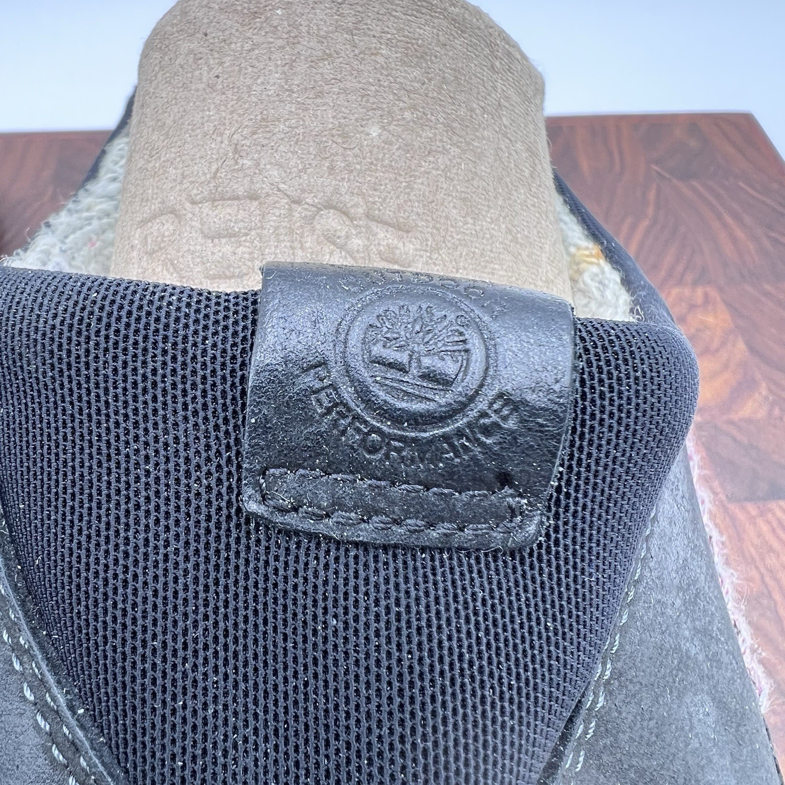Timberland Smartwool Power Lounger Mules Shoes Womens 8M Black Leather Wool Line