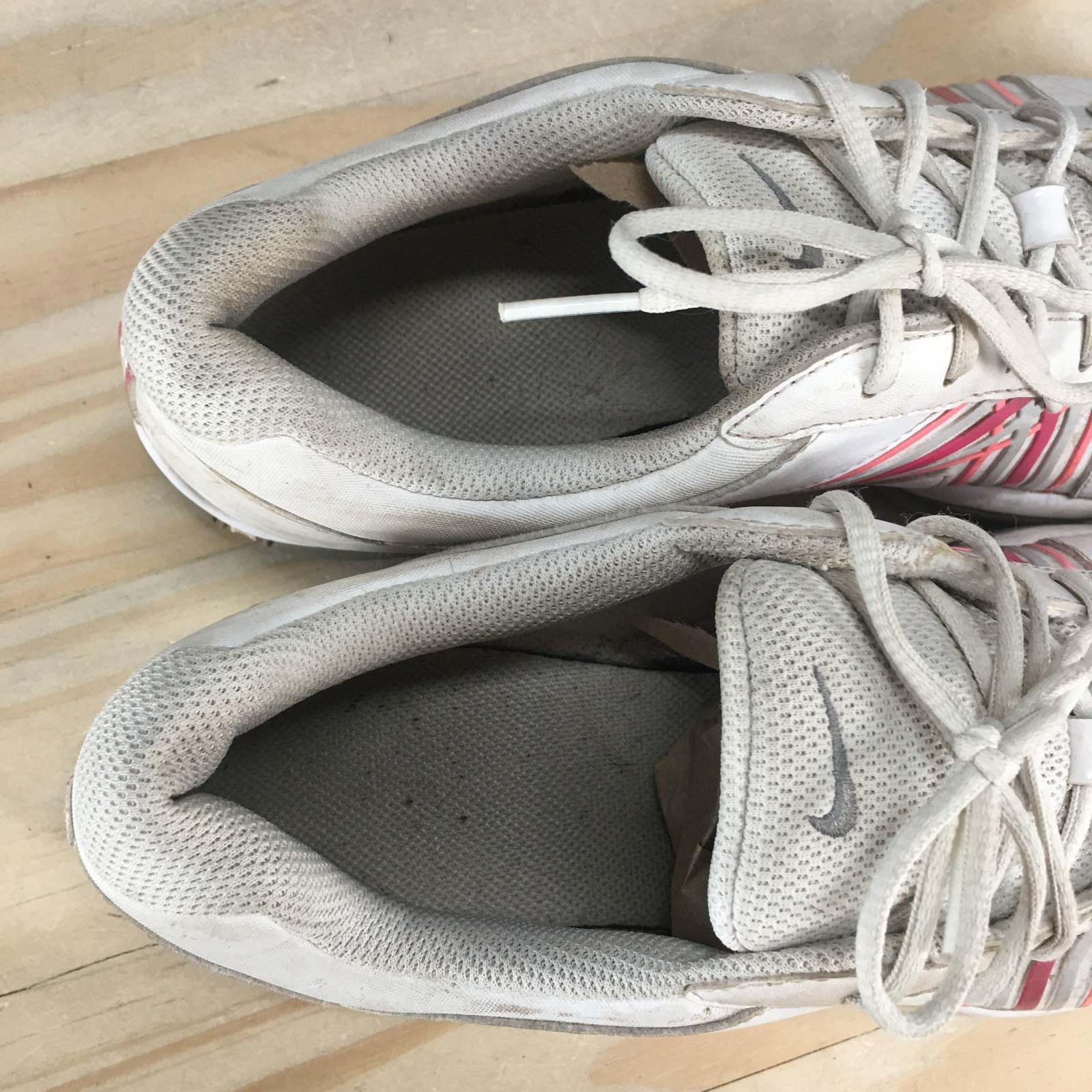 Nike Golf Shoes Womens 9.5 Delight Sneakers White Leather Lace Up 549583-103