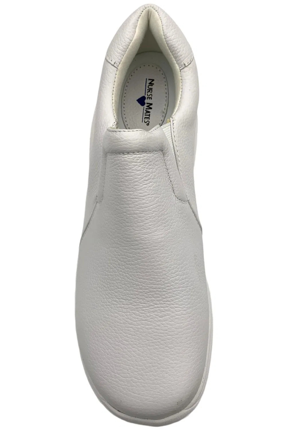 Nurse Mates Women’s Dove Slip-On Leather Work Sneakers White