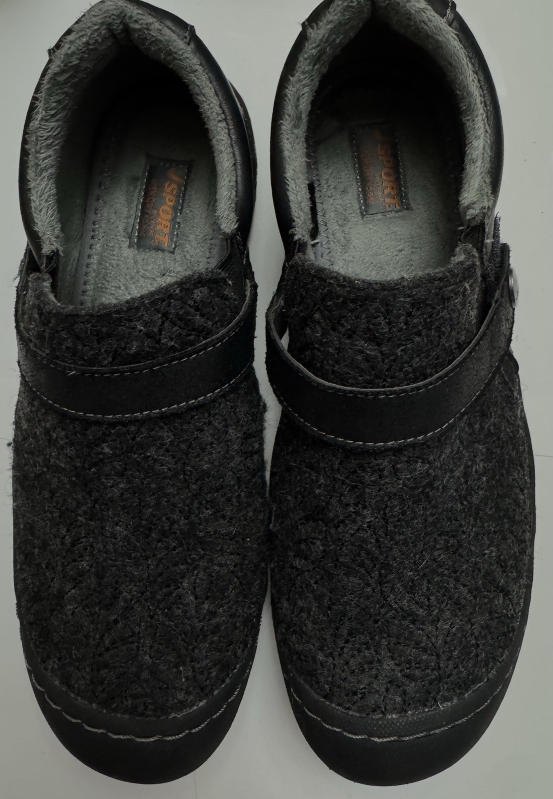 JSport by Jambu “Blair” Wool Slip-On Shoes, Women’s 10M Black, Comfort Clog Like