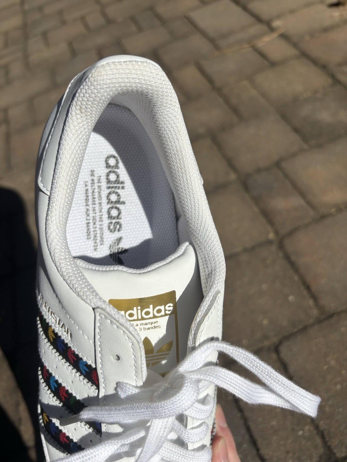 Brand New Adidas Superstars White Multi 9.5 [2 RIGHT SHOES]