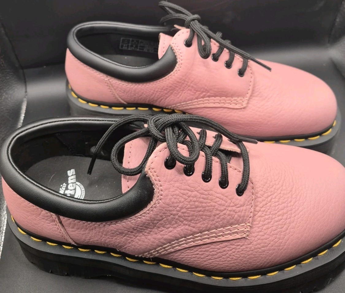 Dr Martens 8053 Quad Platform Oxford Pink Leather Womens 9 Mens 8 Low Top Shoes