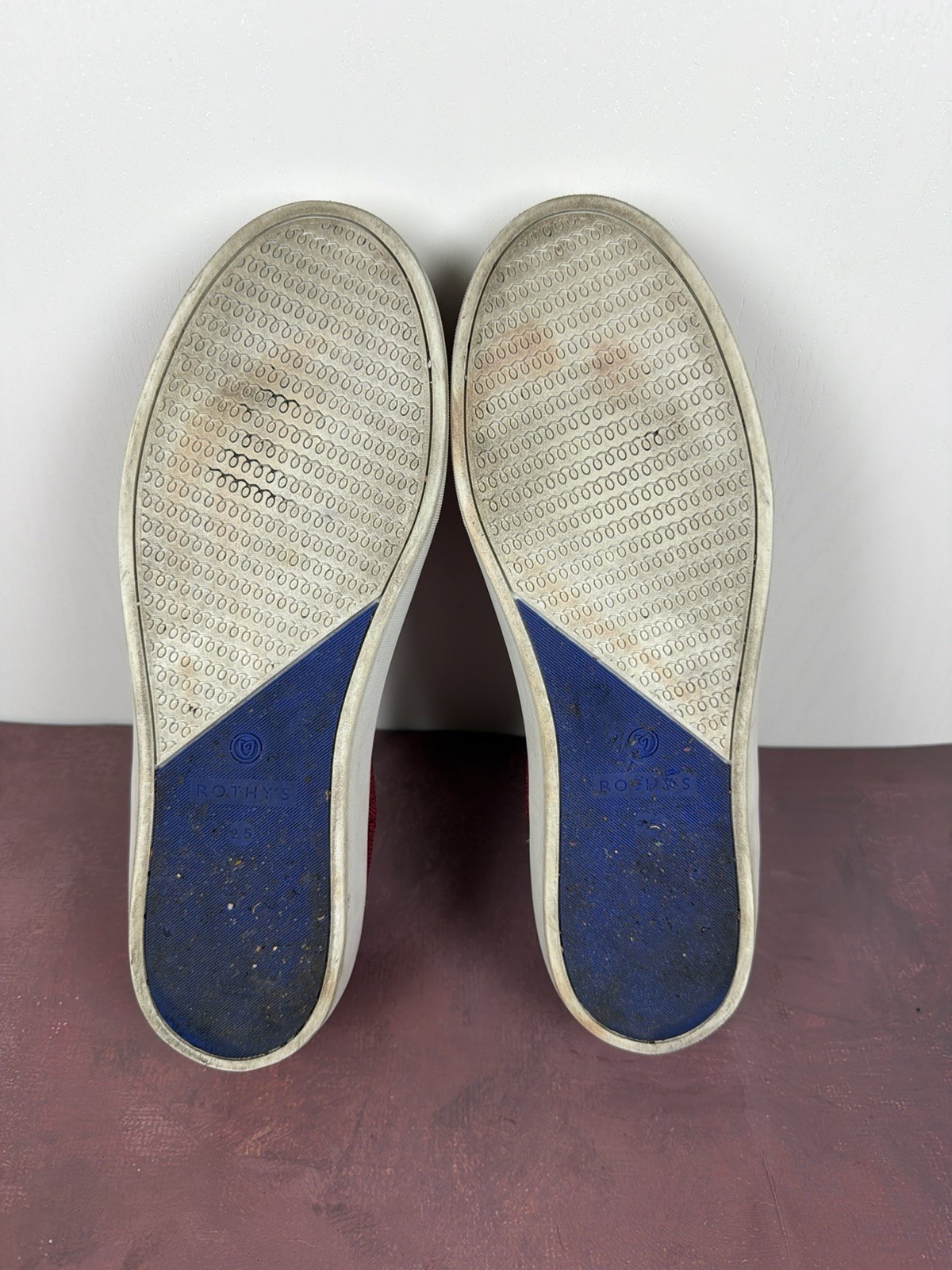 Rothy’s The Original Slip-On Round Toe Garnet/Red Women’s Shoe Sz 9.5 US Retired