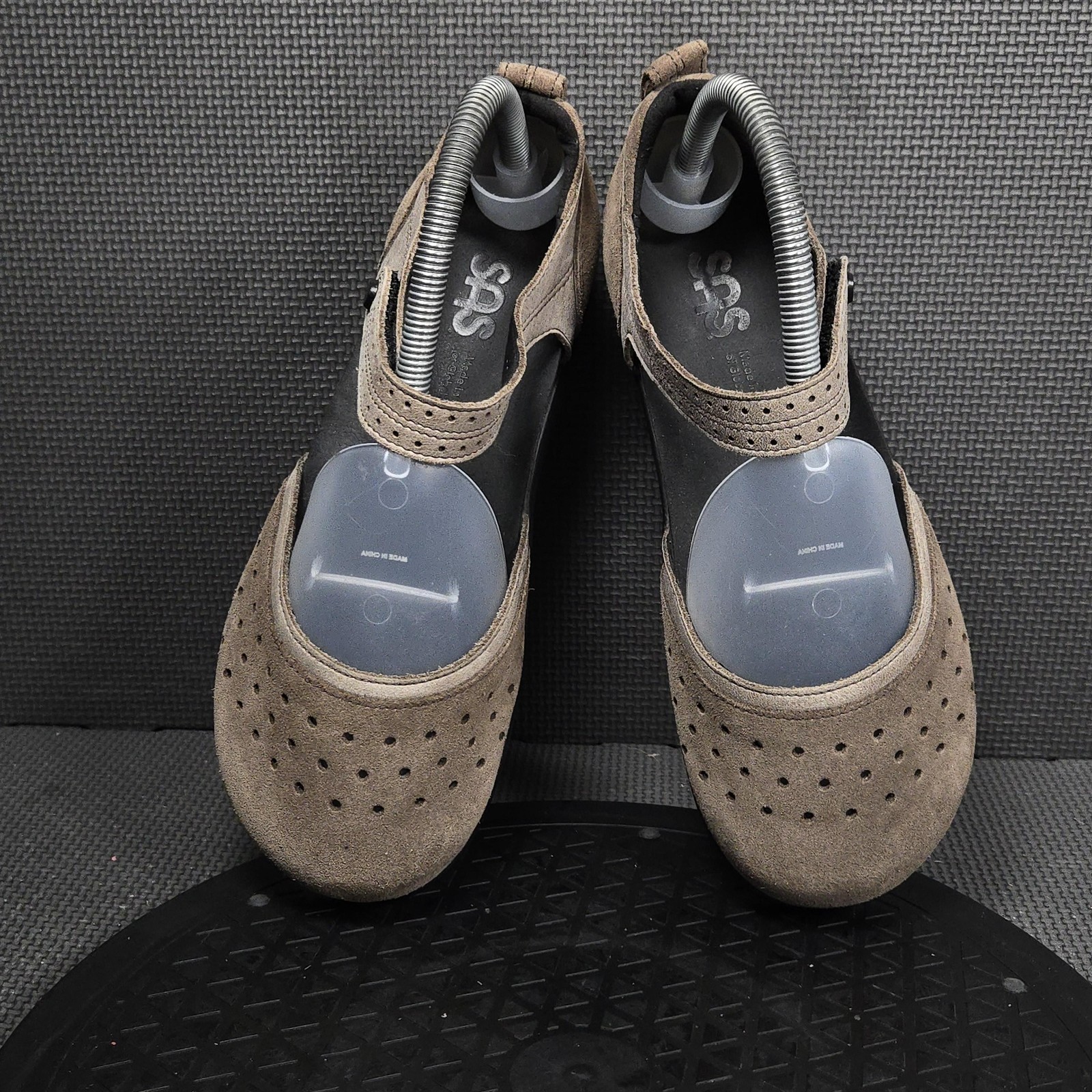 SAS Tripad Comfort Mary Jane Shoes Womens Size 6.5 W Brown Suede Comfort Flats