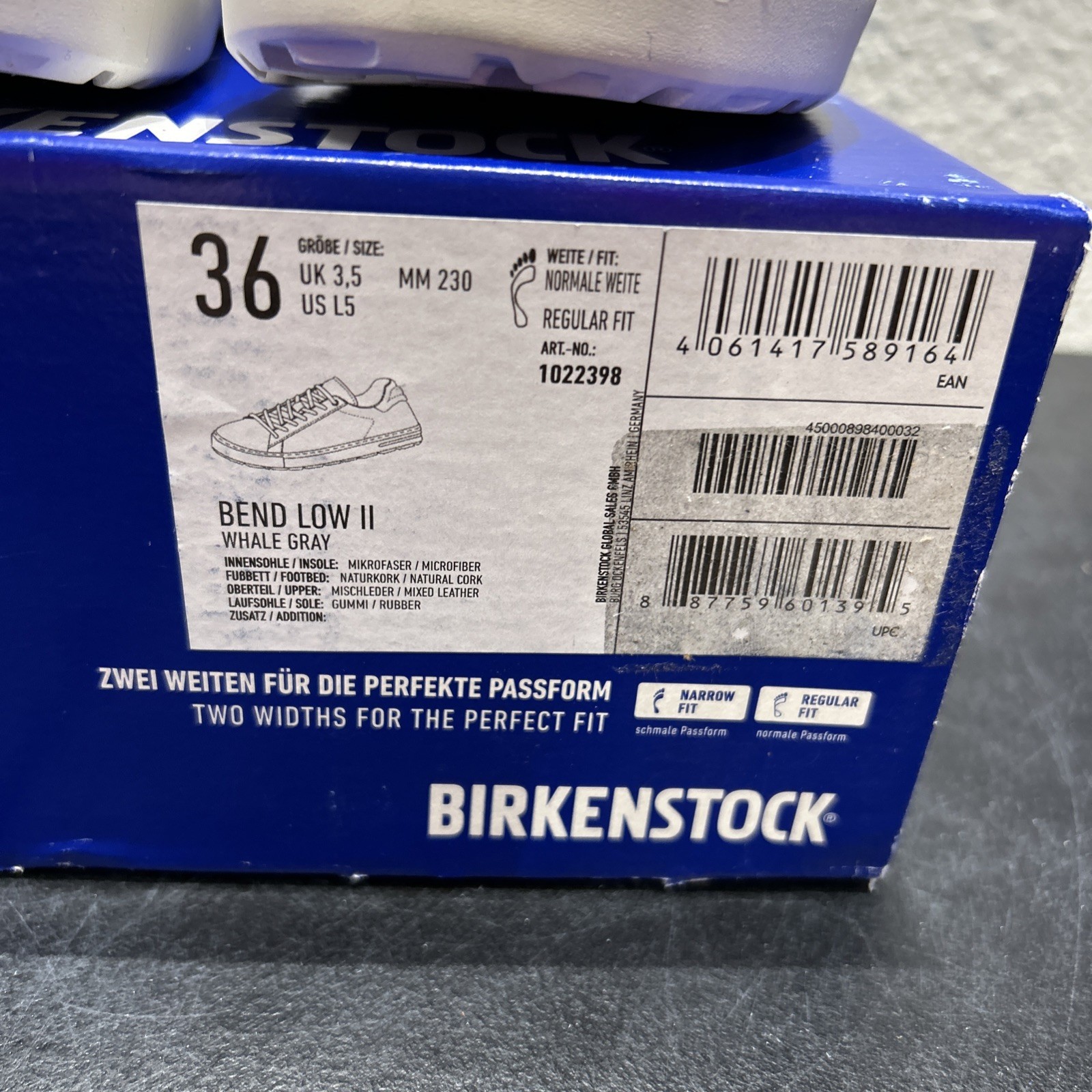 Birkenstock Bend Low ll Whale Gray EU 36 US Women’s 5