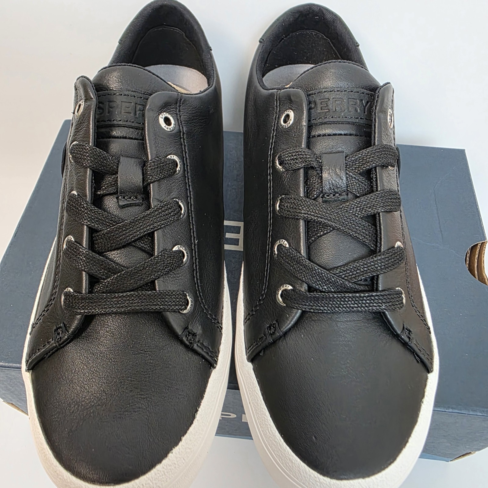 NEW Sperry Women’s Sandy LTT leather sneaker Black Size 7 M #909