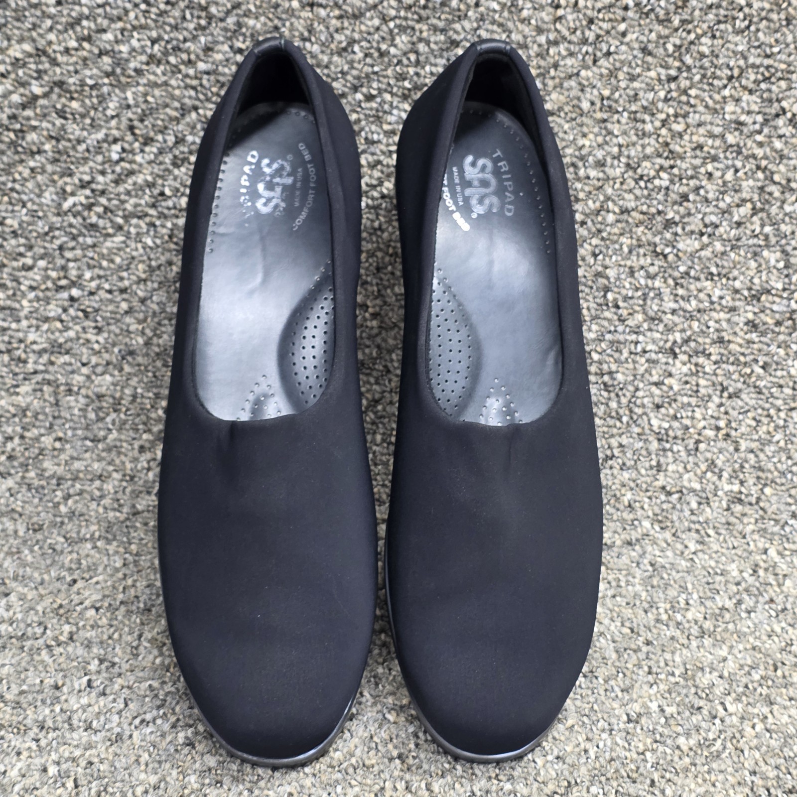 SAS Bliss Slip On Comfort Wedge Women’s Black Size 10 N ( NARROW )
