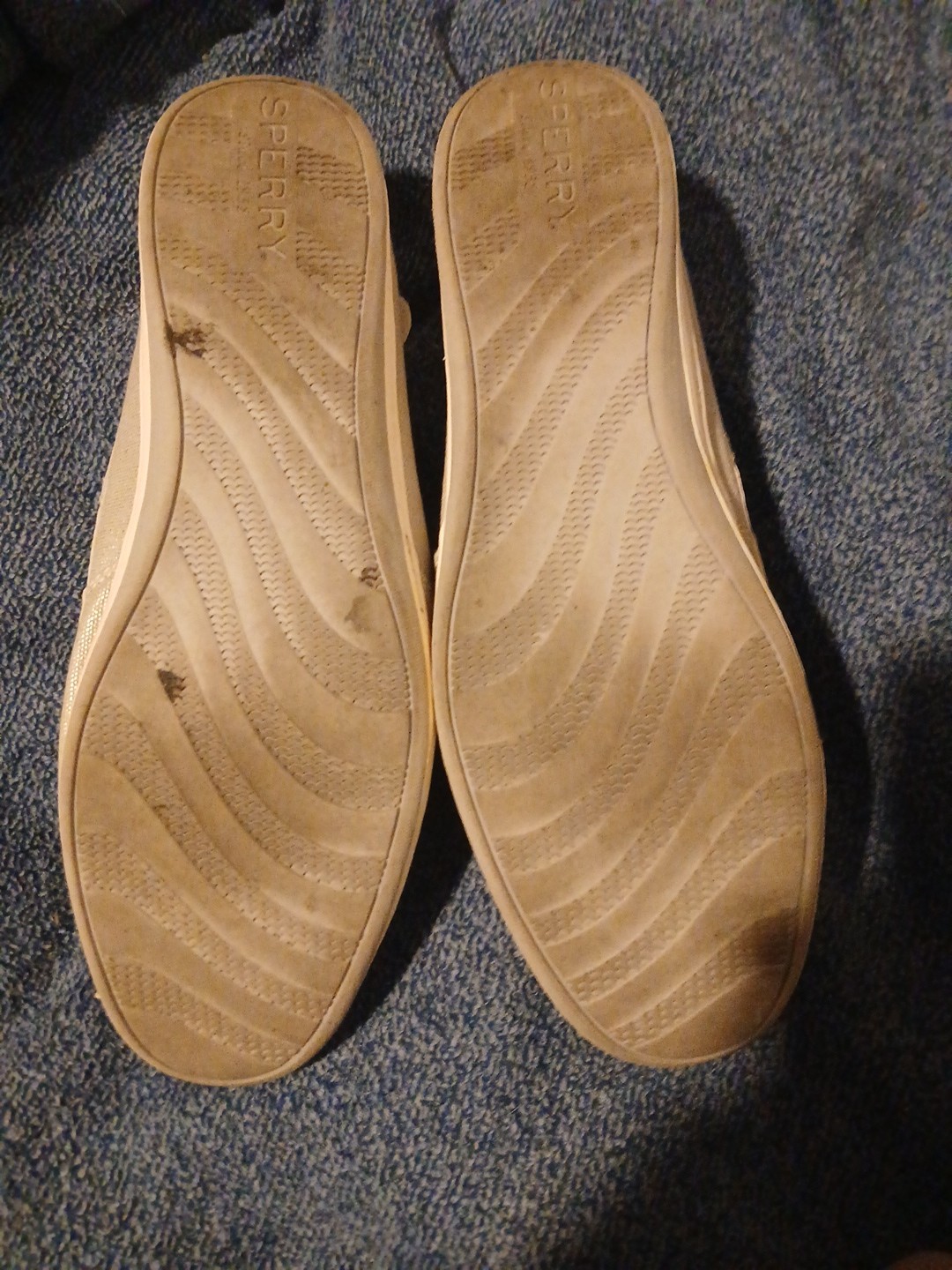 Sperry Top Sider Women’s Koi Fish Sparkle Slip On Flat Bottom Shoes No Box – 11