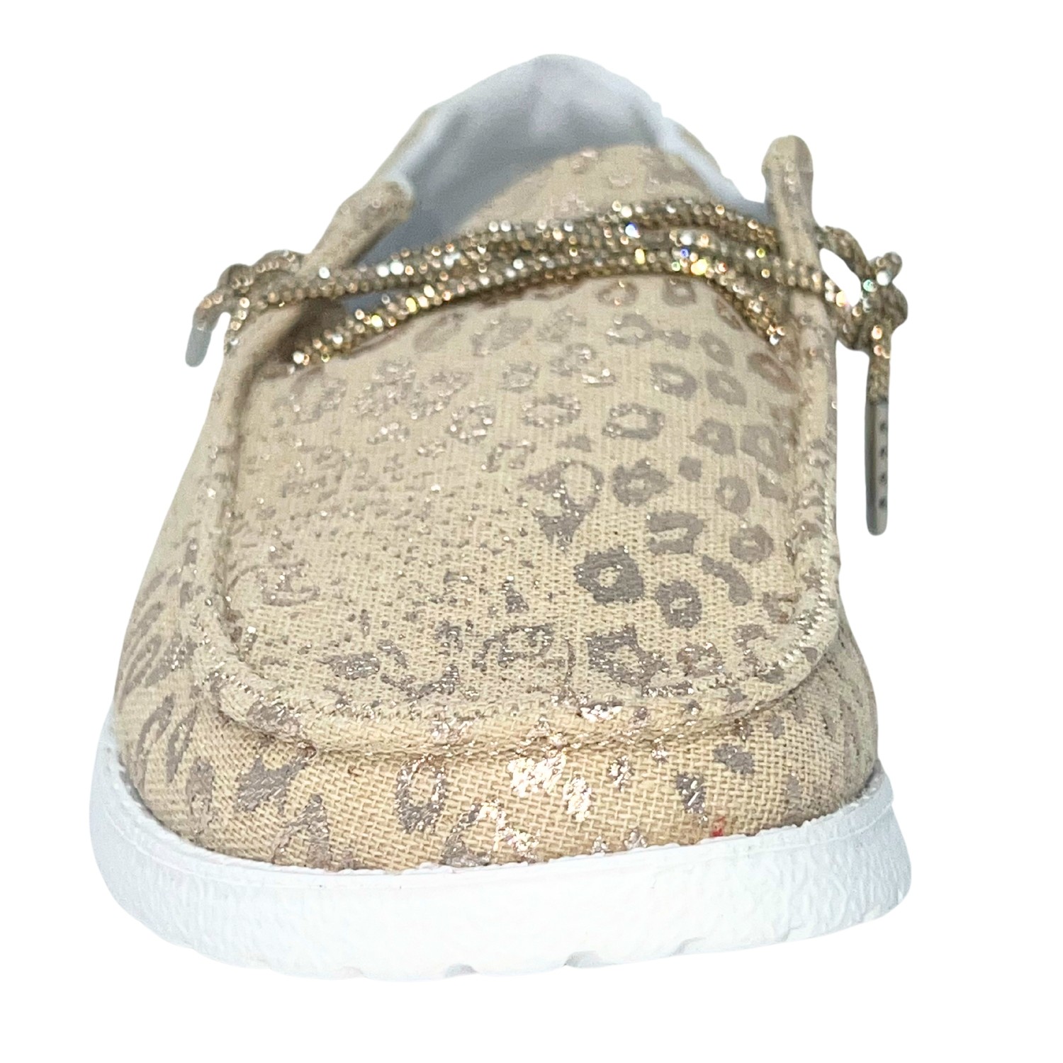 Very G Women’s Holly Leopard Print Slip-On Boat Shoe Casual Loafers, Natural