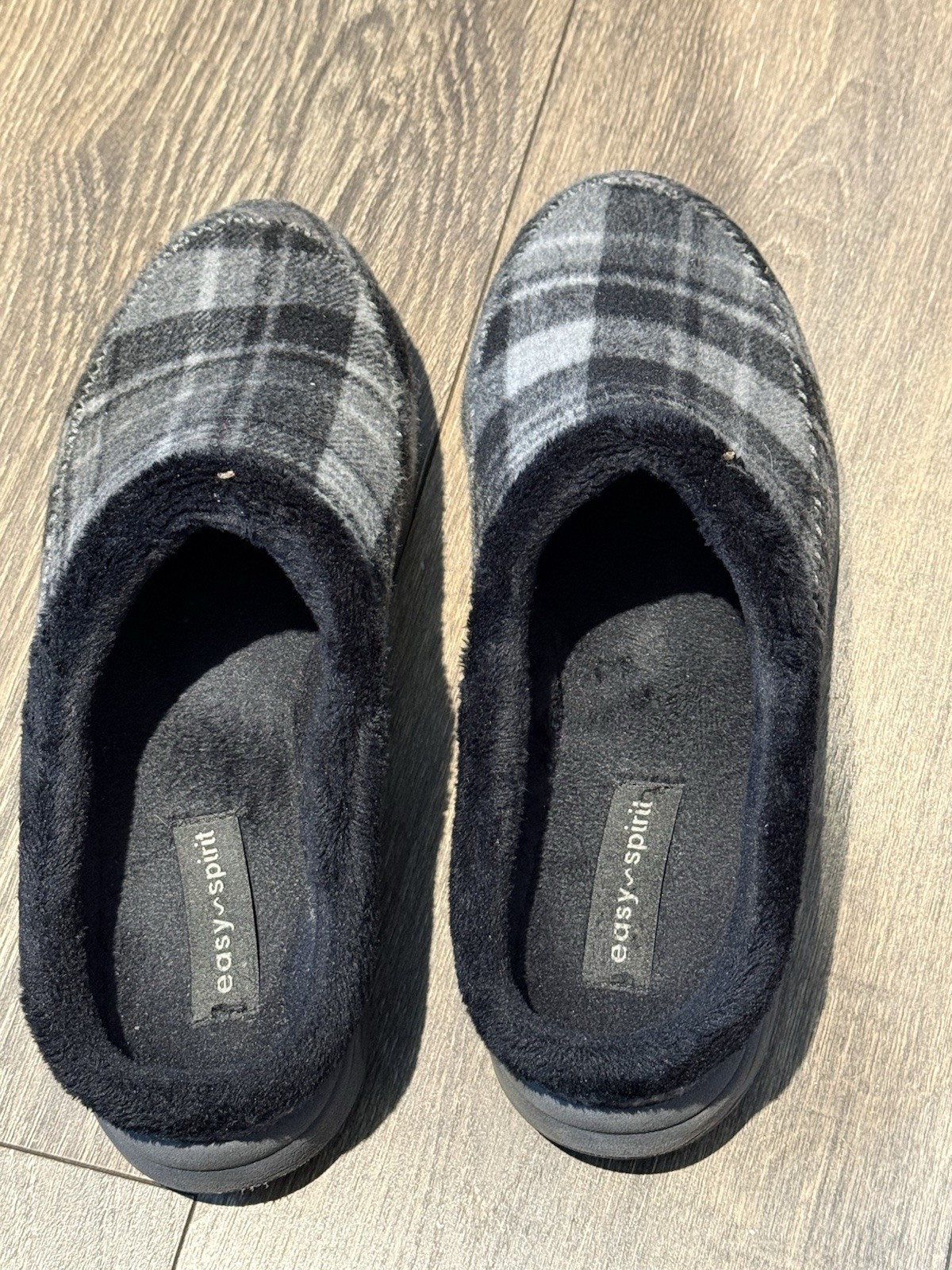 Easy Spirit Grey Black Slide Mule Size 11 W
