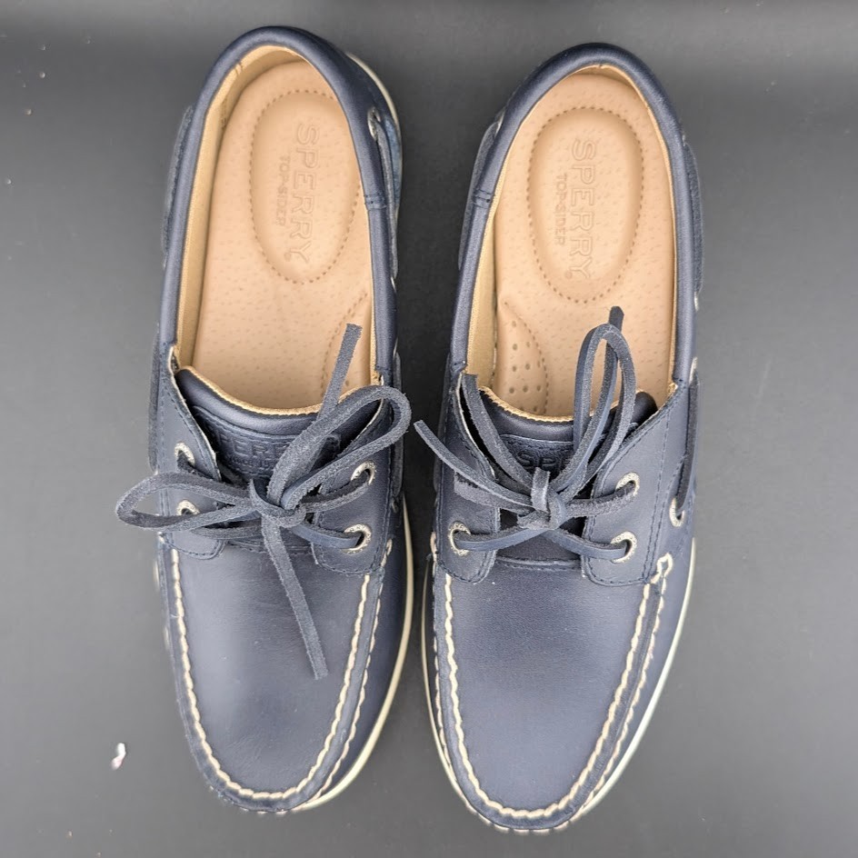 Sperry Women’s Size 5.5 / Kid’s Size 4 Koifish Navy Leather Boat Shoe NIB