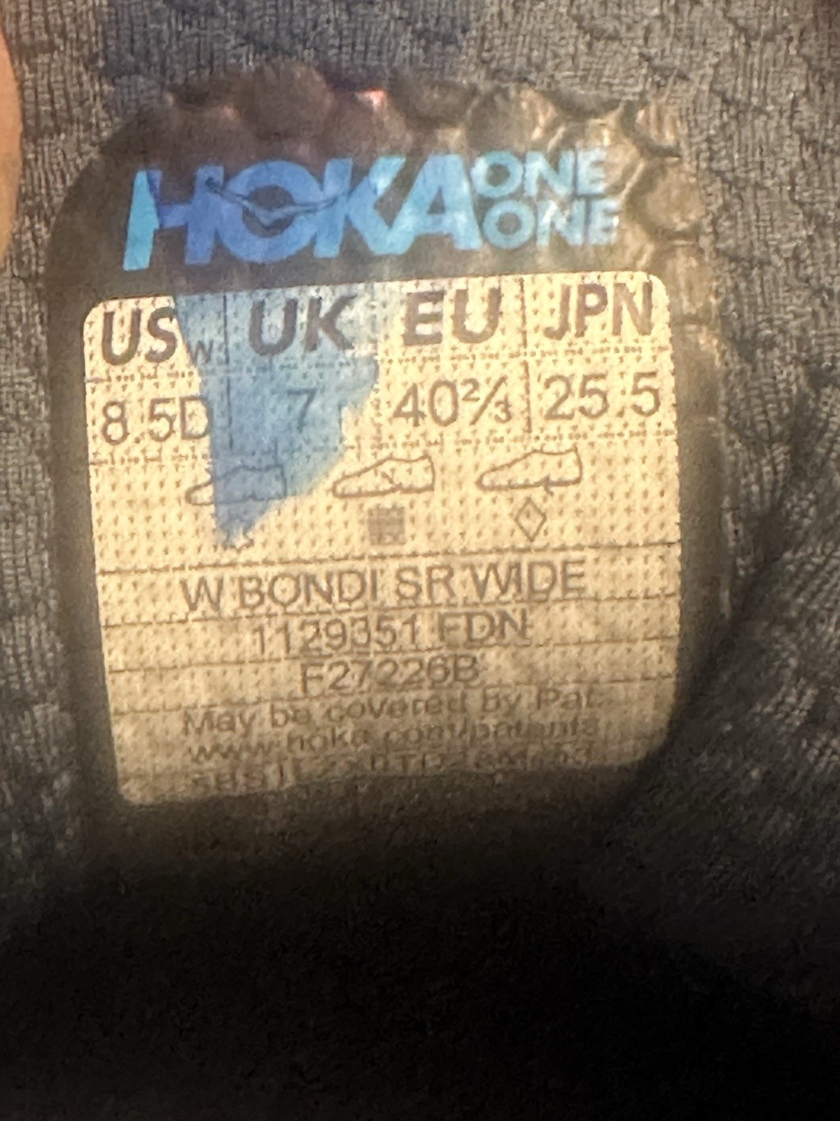 NEW HOKA One One Bondi SR Wide Womens Sneakers Shoe 8.5 D Faded Navy/Berry Patch