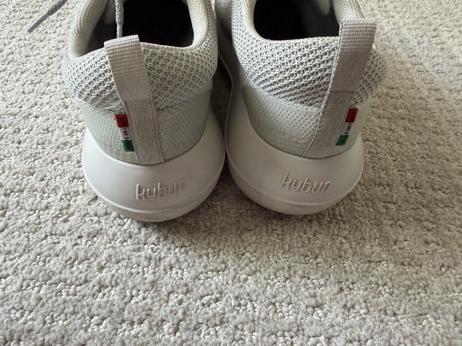 Kybun Biel Women Silver Grey Knit Walking Sneakers Swiss Tech Italy 40.5 Sz 9.5