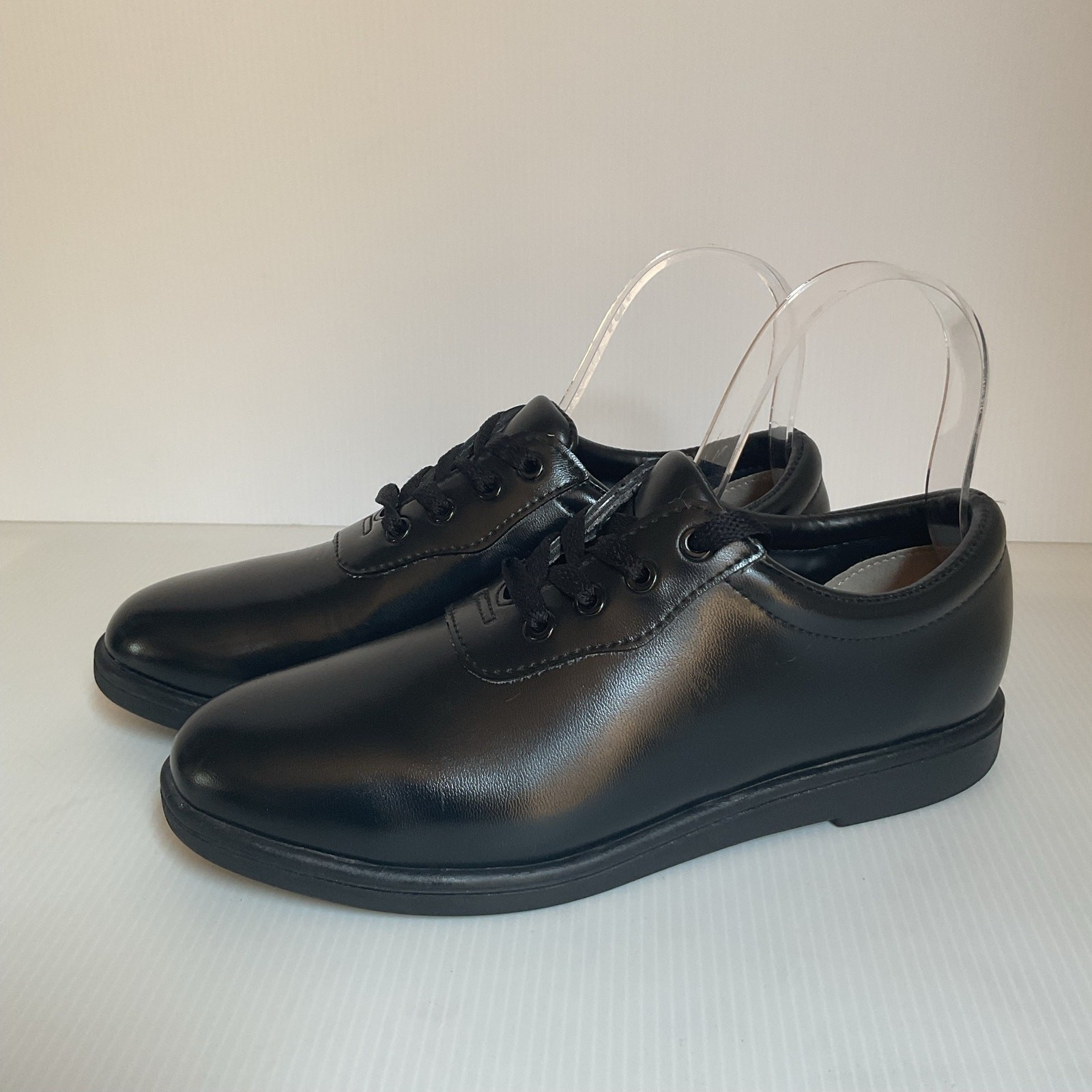 Dinkles Kids Black Dress Shoes Oxford Uniform School Shoes Size 3.5 Youth