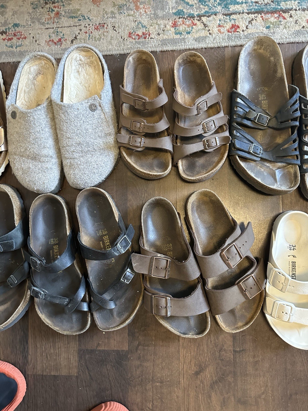 Birkenstock Sandals Wholesale Collection LOT of 17 USED Rehab Distressed Resale