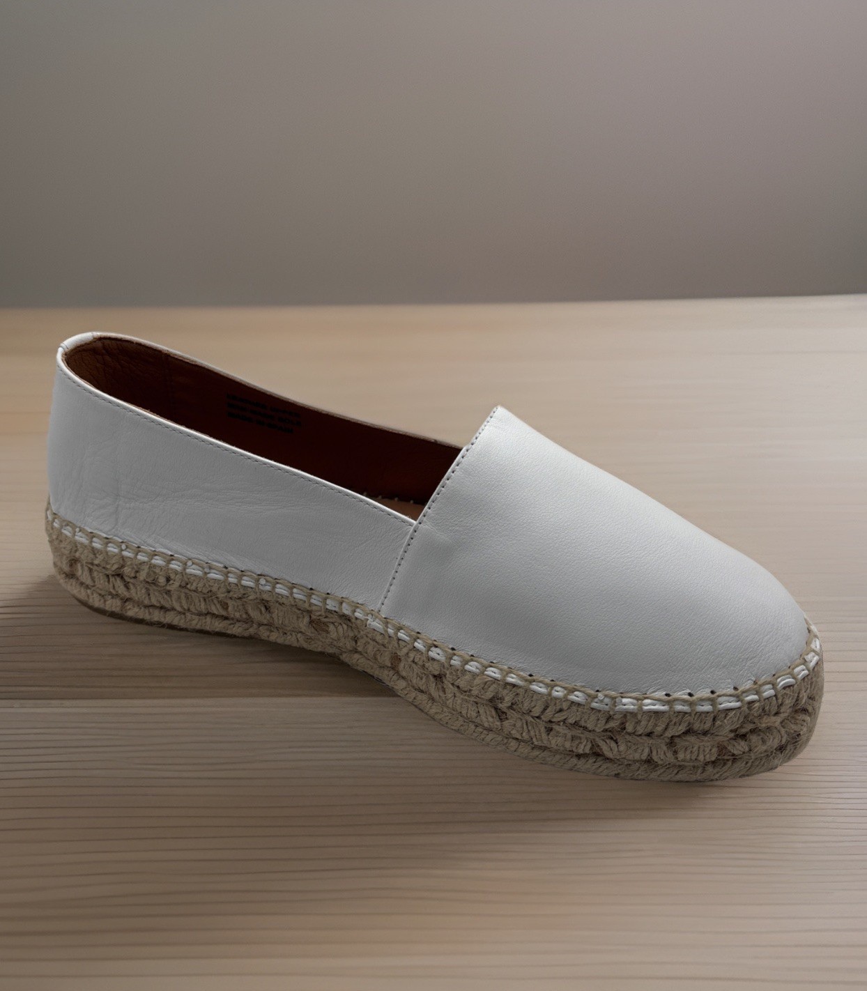 $120 Jutelia Leather Espadrilles in White Size 38*Runs Large (US 8) Spain